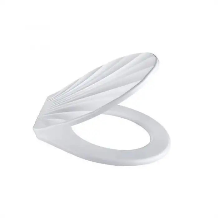New Desenli Şık Ergonomik Rahat Beyaz Renk Klozet Kapağı