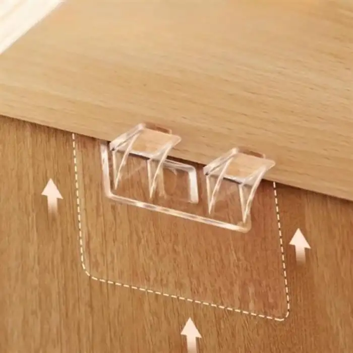 New Dolap İçi Raflar İçin 4lü Plastik Güçlü Yapışkanlı Raf Destek Aparatı