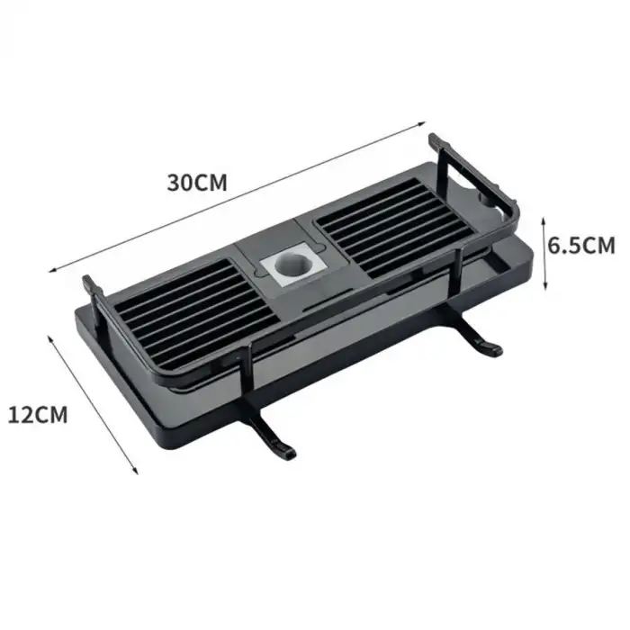 New Duş Demirine Takılan Siyah Duş Sabunluk Organizeri Şampuan,Sabun,Lif Standı