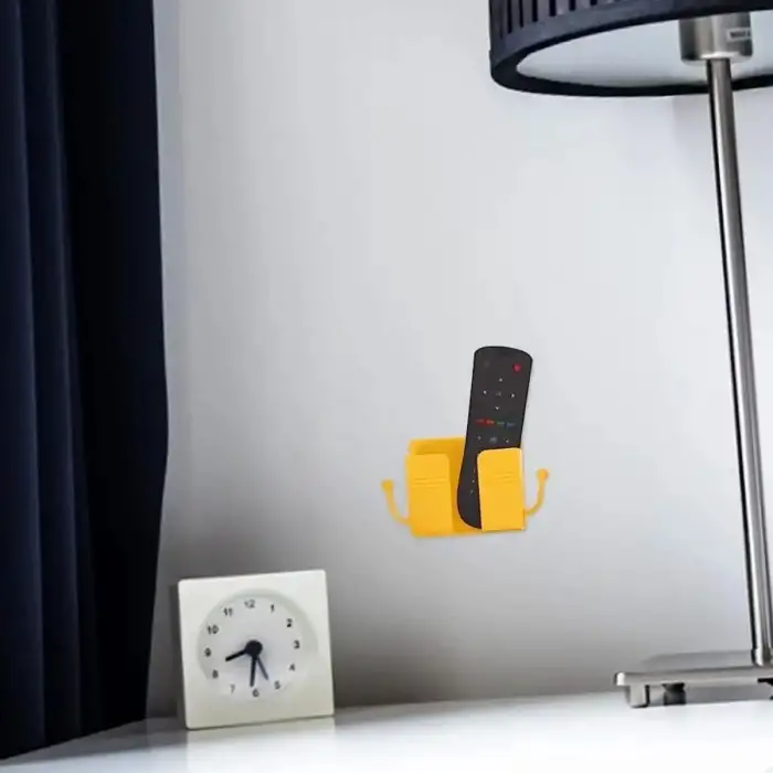 New Duvar Tipi Yapışkanlı Kablo Tutuculu Telefon,Kumanda Tutucu Plastik Aparat