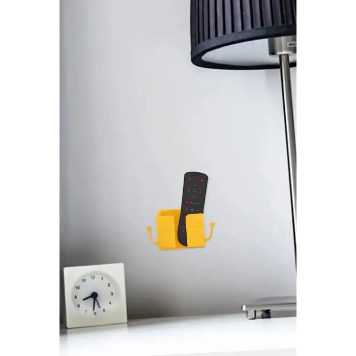 New Duvar Tipi Yapışkanlı Kablo Tutuculu Telefon,Kumanda Tutucu Plastik Aparat