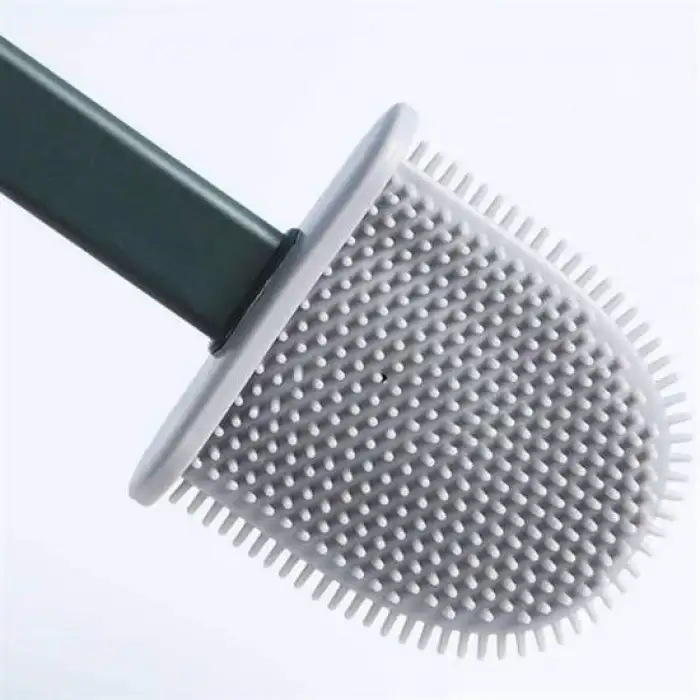 New Duvara Monte Edilebilir Kapaklı Askılı Klozet Yumuşak Silikon Başlıklı Tuvalet Fırçası Seti