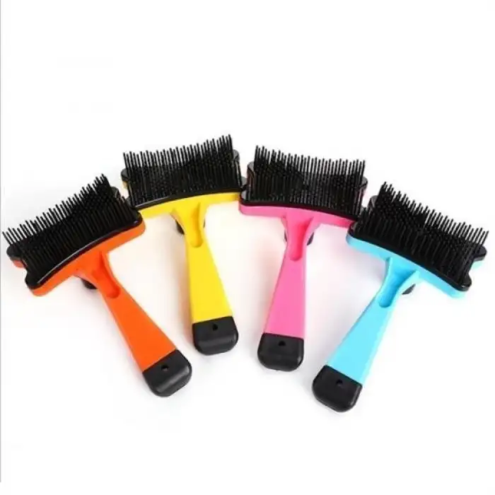 New Evcil Hayvan Kedi Köpek Tüy Toplayıcı Otomatik Tuşlu Pet Tarak