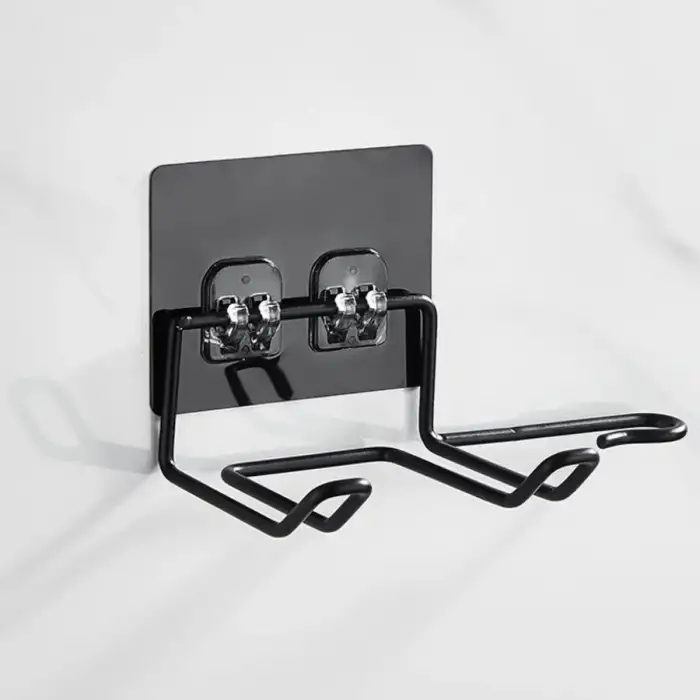 New Fön Makine Askısı Siyah Yapışkanlı Fön Makine Tutucu