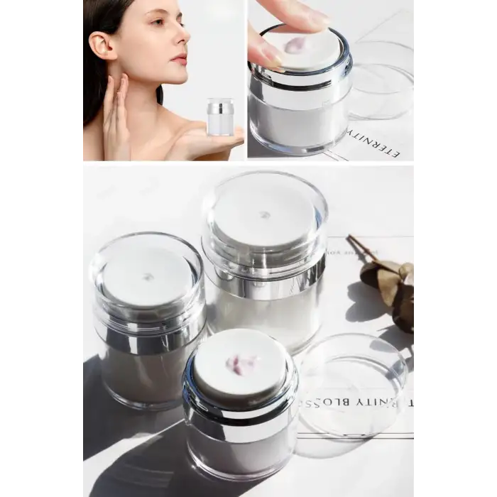 New Hava Pompalı Doldurulabilir Vakumlu Krem,Fondoten Sıvı Kozmetik Ürün Şişesi