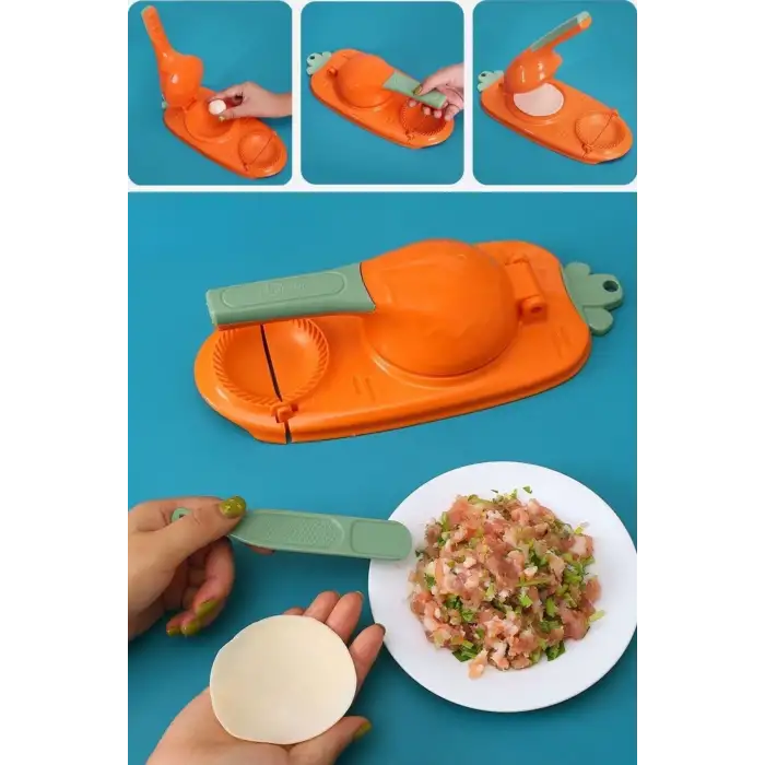 New Havuç Tasarımlı Şık  Pratik  Börek Mantı Hamuru Presleme  Börek Yapma Kalıbı