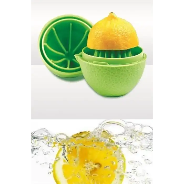 New Hazneli Kapaklı Hijyenik Pratik Kolay Limon Sıkacağı Aparatı