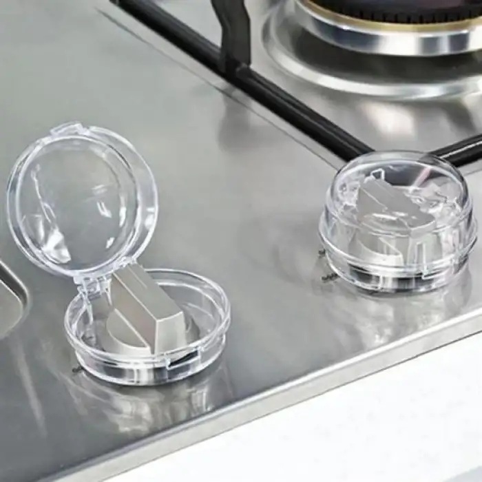 New Isıya Dayanıklı Plastik Ocak Düğme Koruyucu Düğme Kilidi Emniyet Düzeneği