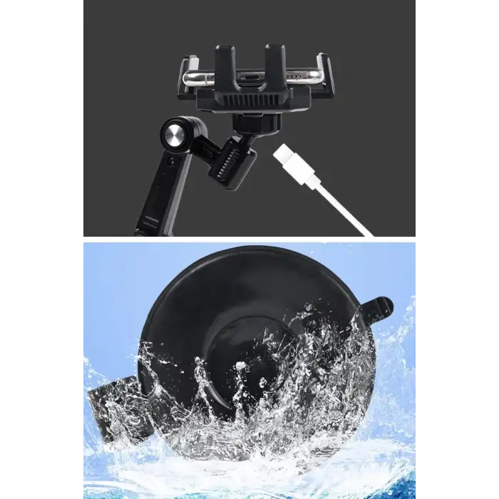 New Jel Vantuzlu Cama Takılabilen Güçlü 360 Derece Dönebilen Ayarlanabilir Araç Içi Vantuzlu Telefon Tutucu