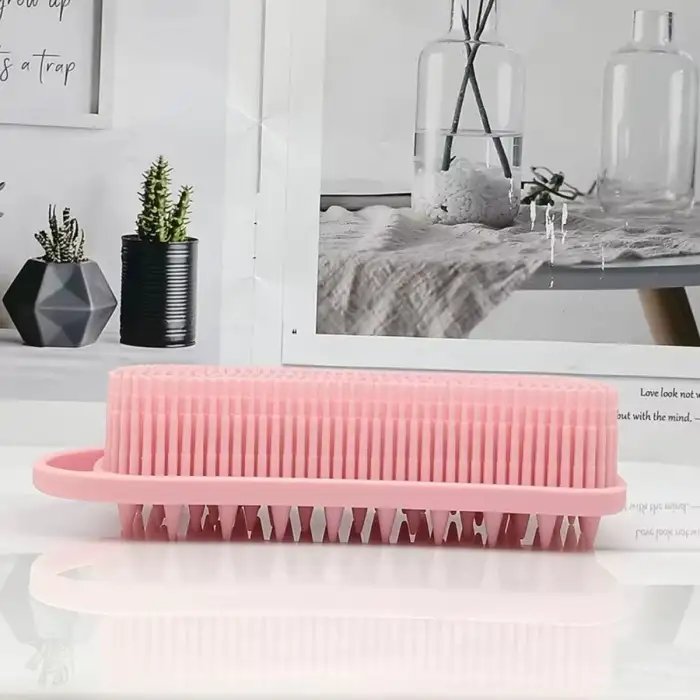 New Kendiliğinden Askılı Peeling ve Masaj Etkili Silikon Banyo Vücut Fırçası
