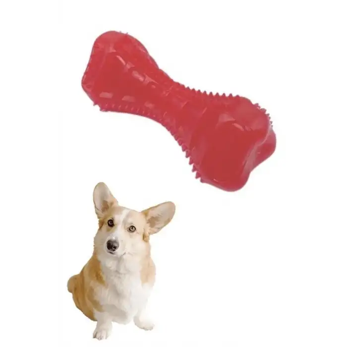 New Köpekler İçin Diş Kaşıma Oyuncağı Tırtıklı Yapıda Plastik Dumbell