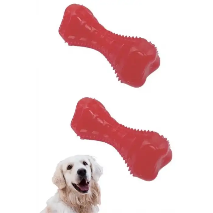 New Köpekler İçin Diş Kaşıma Oyuncağı Tırtıklı Yapıda Plastik Dumbell