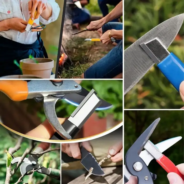 New Koruyucu Kapaklı Keskin Makas Budama Makası Bıçak Bileme Aparatı Bileyici