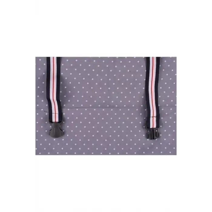 New Kullanışlı Bebek Emzirme Önlüğü Gri Puantiyeli