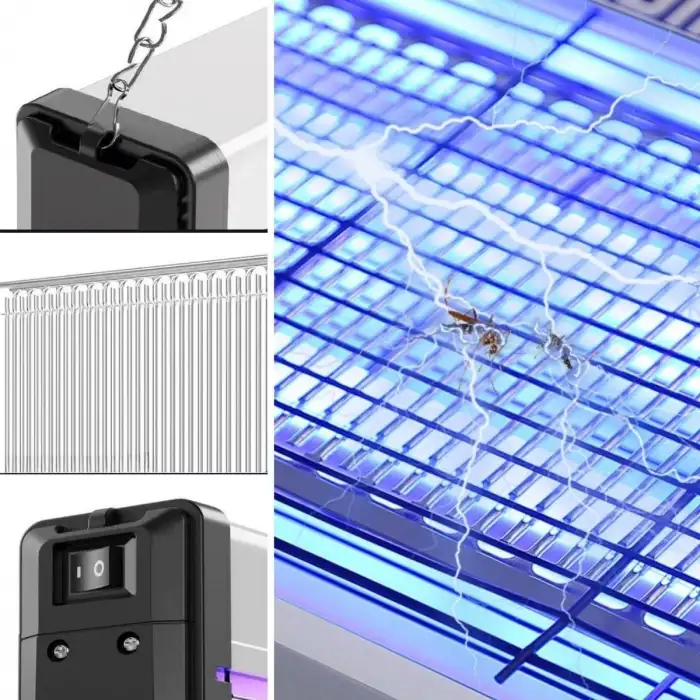 New Masaüstü veya Duvara Asılabilen 6W Sessiz Sinek Öldürücü UV Mor Işıklı Makina