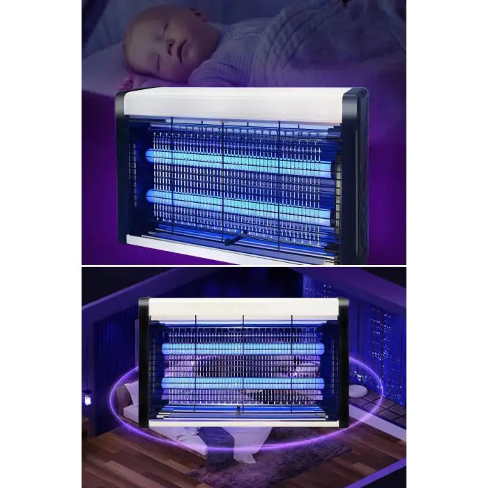 New Masaüstü veya Duvara Asılabilen 6W Sessiz Sinek Öldürücü UV Mor Işıklı Makina