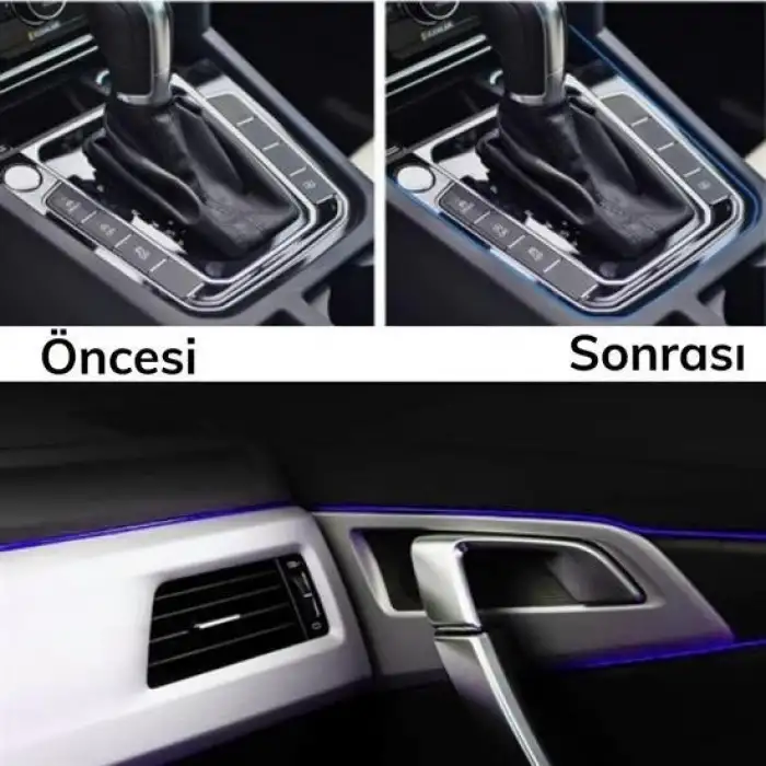 New Mavi Araba OtoTrim Dekorasyon Şeridi Kauçuk Elastik Kolay Kurulum 5 metre Şerit Bant