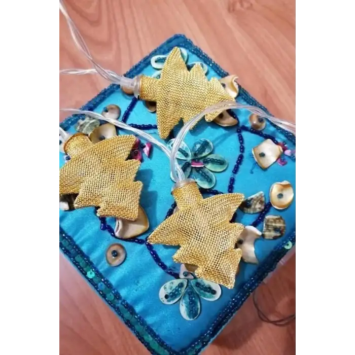 New Metal Örgülü Çam Ağacı Şeklinde Günışığı Şerit Led Işık Zinciri