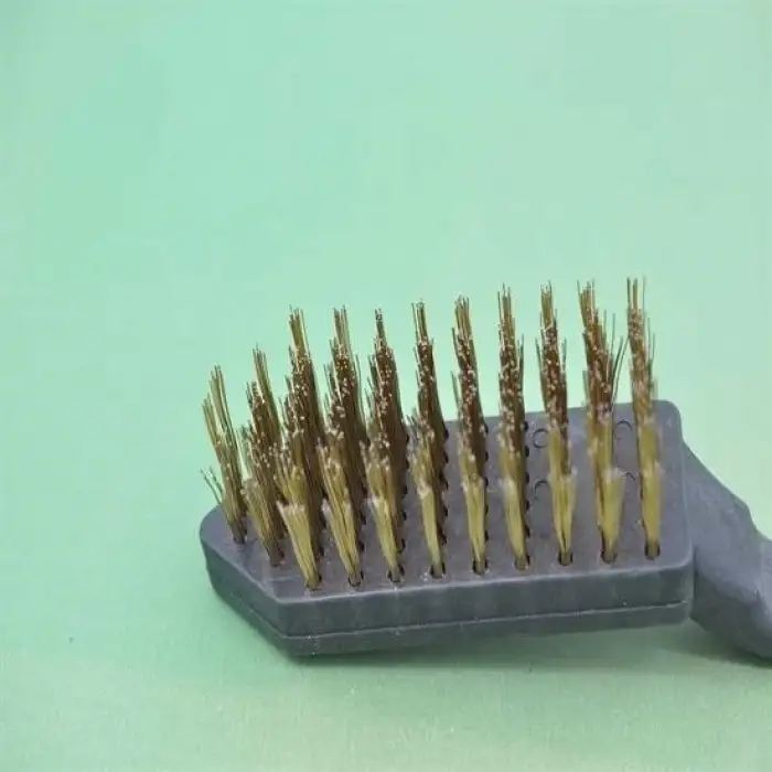 New Metal Tel Fırça Plastik Saplı Pas Kir Sökme Temizleme Fırçası