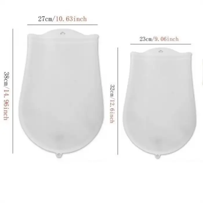 New Orta Hamur Torbası Silikon Şeffaf Hamur Yoğurma Torbası Ekmek Makarna Mantı  Hamuru Kolay Yo