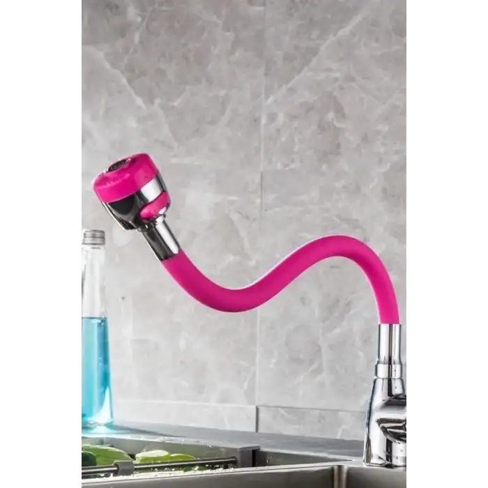 New Oynar Başlıklı Tasarruflu Kubar Musluk Borusu ve Başlığı  Pembe