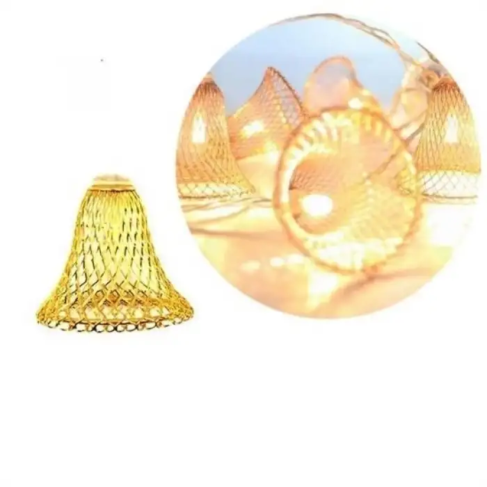 New Parti ve Özel Gün Dekorasyonu Çan Şeklinde Metal Şerit Led Işık