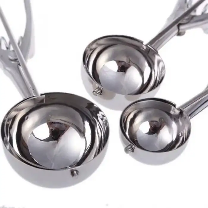 New Paslanmaz Çelik Çek Bırak Yapışmaz Dondurma Top Kaşığı Kepçesi