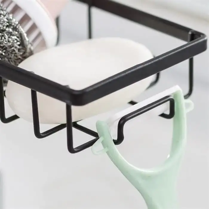 New Paslanmaz Çelik Mutfak Banyo Musluğuna Sabitlenebilir Sabunluk