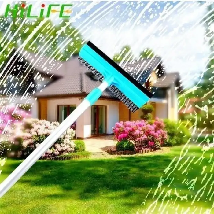 New Pratik Teleskopik Sapli Süngerli Çekçekli Kolay  Cam Silme Aleti