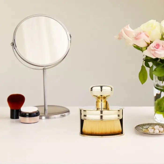 New Profesyonel Geniş Pratik Tutma Saplı Gold Büyük Fondöten Yayma Fırçası