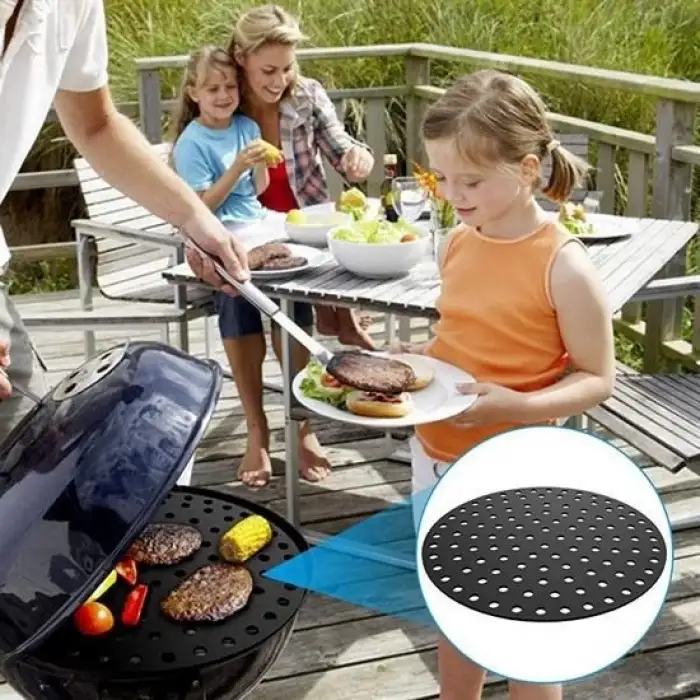 New Renkli Isıya Dayanıklı Yıkanılabilir Silikon Fırın Ve Airfryer Yuvarlak Pişirme Matı 23 Cm