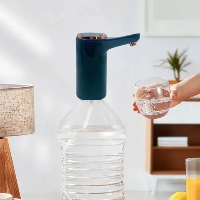 New Retro Model Otomatik Damacana Pompası Aparatı Yeşil Renk Bakır Detaylı