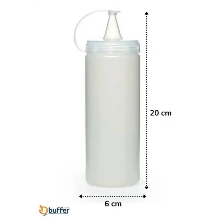 New Şeffaf Kapaklı Sızdırmaz Yağlık Sosluk Şişesi Plastik Yağdanlık 400 ml AP-9028