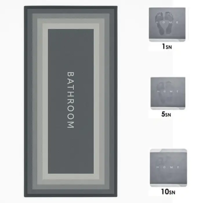 New Sihirli Süper Su Emici Kaymaz Tabanlı Uzun Paspas 40*120 cm