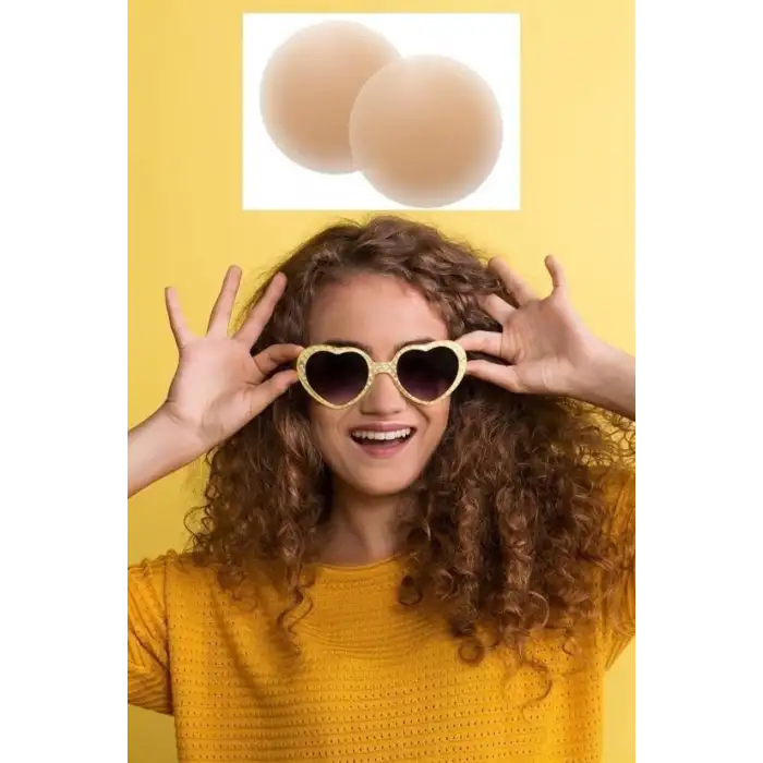 New Silikon Göğüs Ucu Kapatıcı Gizleyici Bant Aparat  Nipple Pad