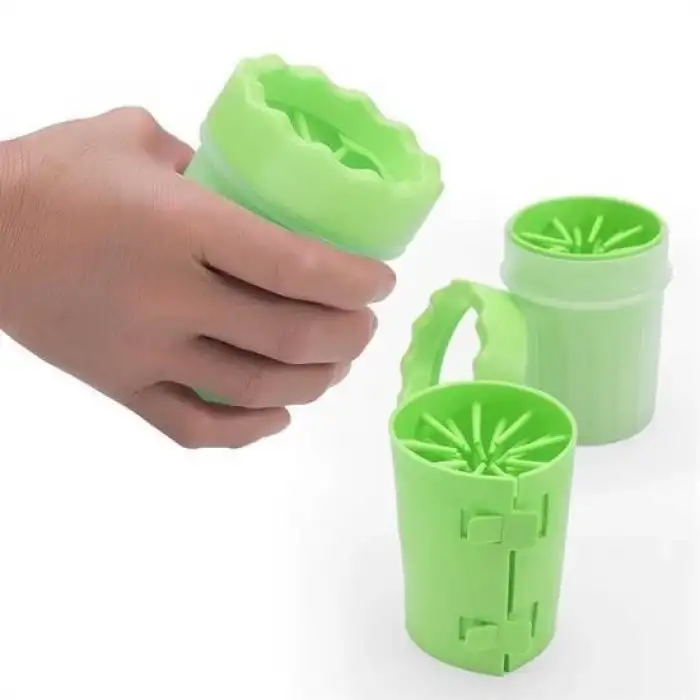 New Silikon Jel Fırçalı Kedi Köpek Pati Ayak Yıkama Temizleme Kovası (Küçük)