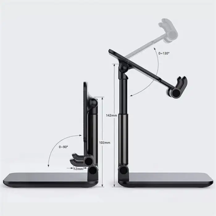 New Siyah Aynalı Cep Telefonu Sabitleyici Stand Katlanabilir Ayarlanabilir Telefon Standı