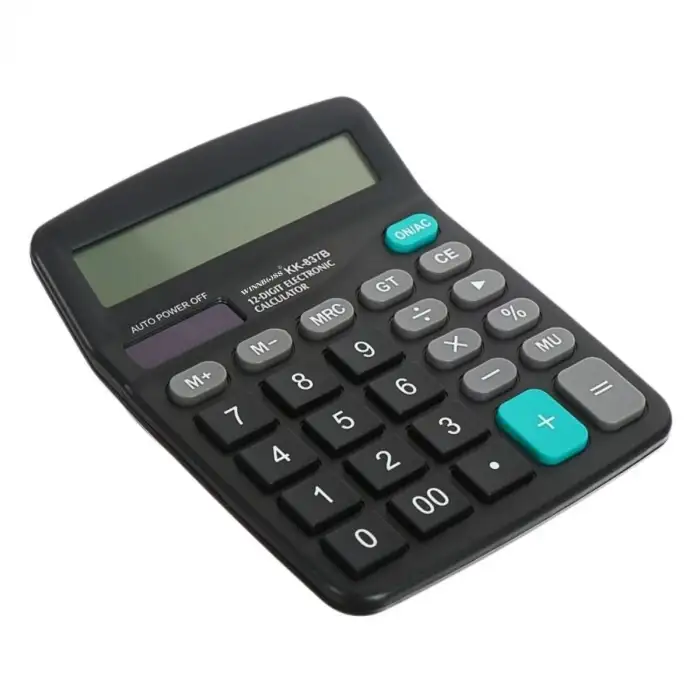 New Standart Fonksiyonlu 12 Haneli Geniş LCD Ekran,Pill Masaüstü Hesap Makinesi