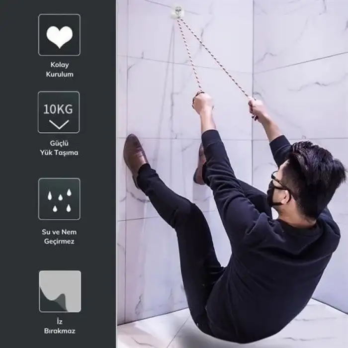 New Süper Güçlü Yapışkanlı Suya Dayanıklı Şeffaf Askı 5li Set Yeniden Kullanılabilir Kancalar