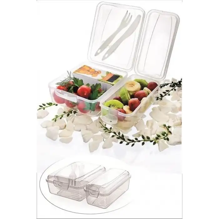 New Takeaway Ergonomik Asorti Çatal Bıçaklı Pratik Yoğurt Saklama Kabı