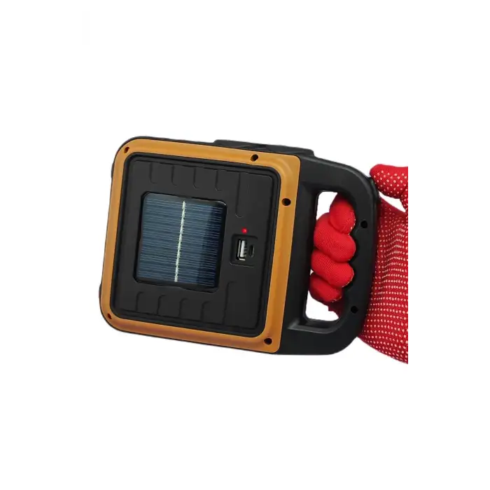 New Taşınabilir 4 Farklı Fonksiyonlu Güneş Enerjili ve USB ile Şarj Olabilen Portatif Led Işıldak HS-8020