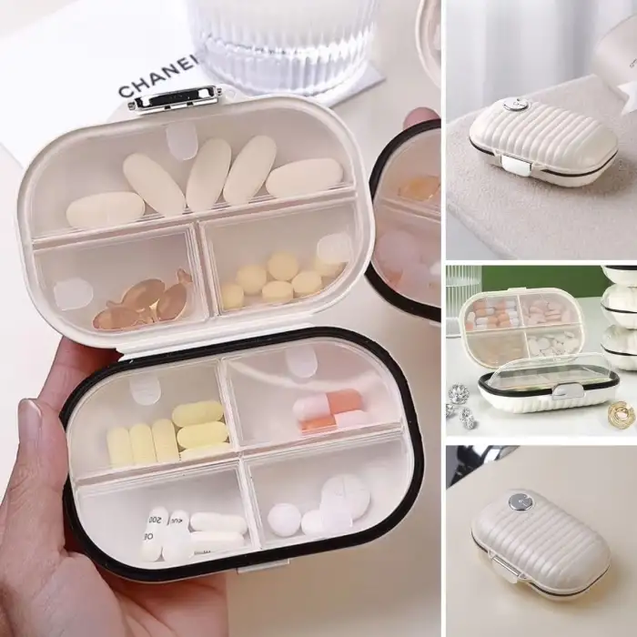 New Taşınabilir İlaç Kutusu 7 gün Bölmeli Büyük İlaç Kutusu