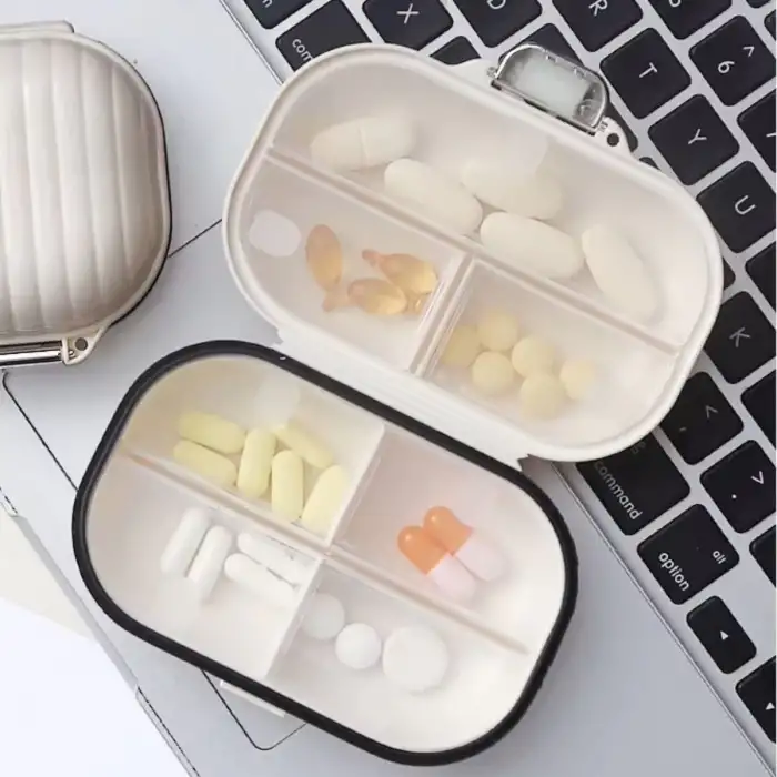 New Taşınabilir İlaç Kutusu 7 gün Bölmeli Büyük İlaç Kutusu