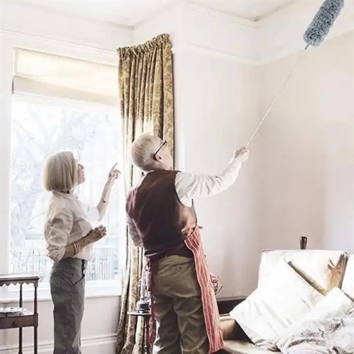 New Teleskopik 3lü Mop Toz Alma Püskülü Çok Fonksiyonlu Temizlik Seti