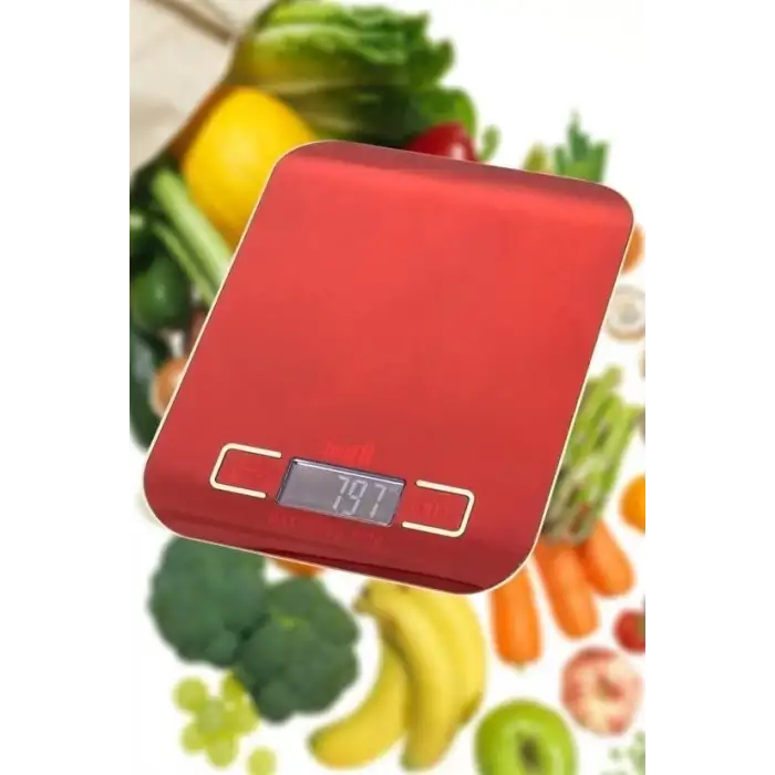 New TF 1002 Hassas Ölçümlü  Maksimum 5 Kg Kapasiteli Led Ekran Platin Dijital Mutfak Tartısı
