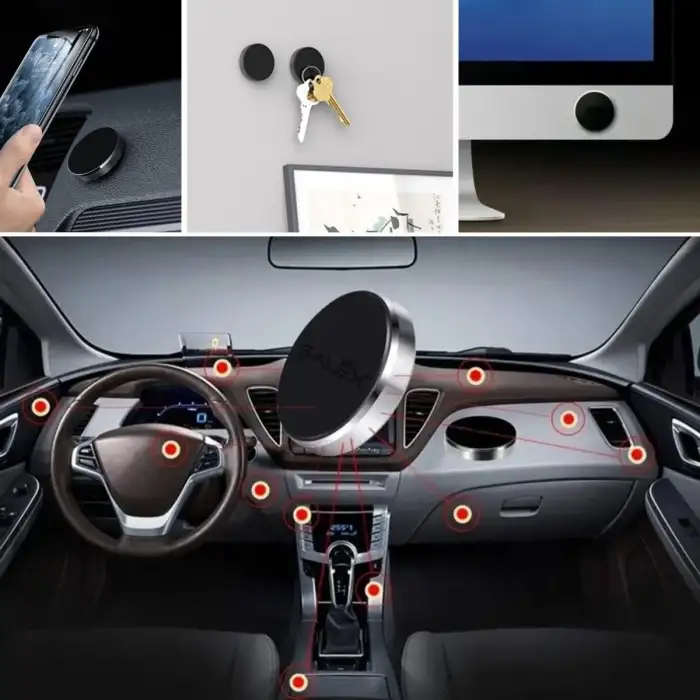 New Tüm Modellerle Uyumlu Manyetik Araç İçi Telefon Tutucu Çok Amaçlı Güçlü Mıknatıs Tutucu