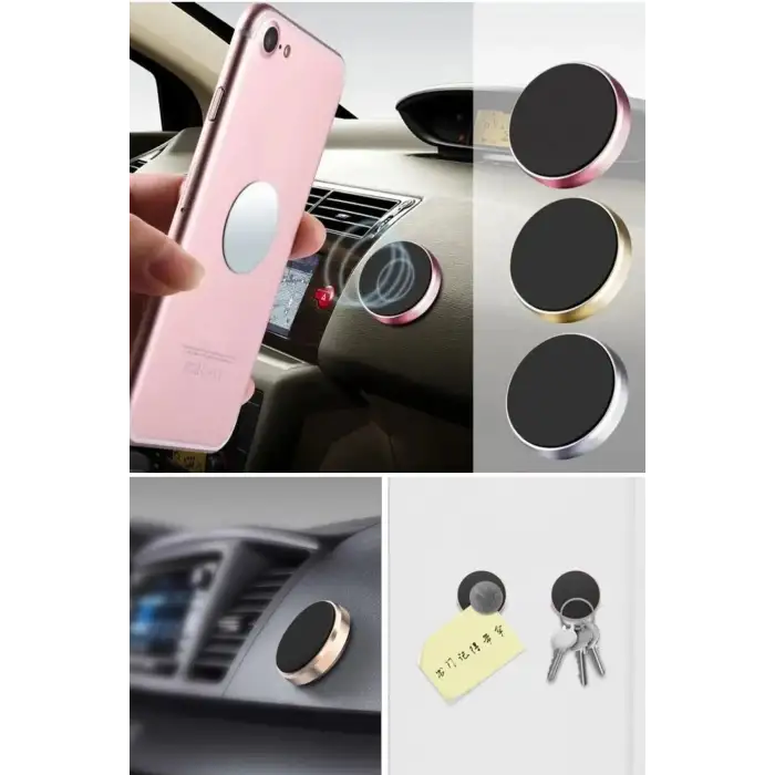 New Tüm Modellerle Uyumlu Manyetik Araç İçi Telefon Tutucu Çok Amaçlı Güçlü Mıknatıs Tutucu