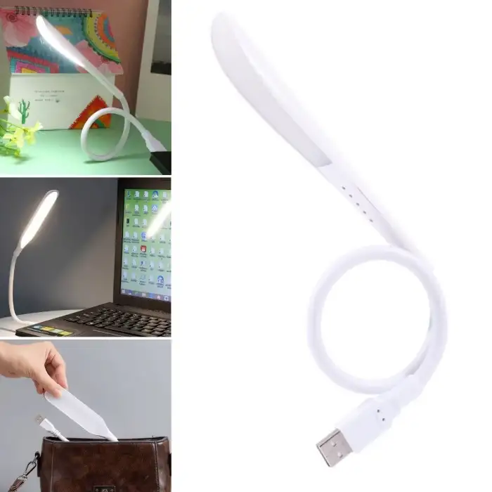 New USB Girişli 14 Ledli 3 Kademeli Dokunmatik Masa/Kitap Okuma Lambası Ledi Beyaz