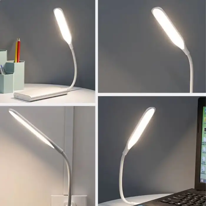 New USB Girişli 14 Ledli 3 Kademeli Dokunmatik Masa/Kitap Okuma Lambası Ledi Beyaz