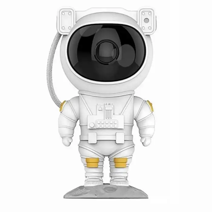 New Uzaktan Kumandalı ve Zamanlayıcılı Farklı Renk Işık Modlu Astronot Projektör Gece Lambası